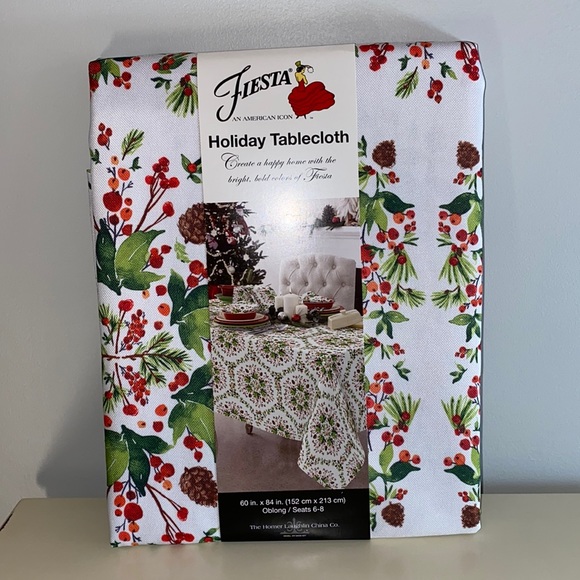 Fiestaware Holiday Fiesta Holiday Tablecloth 6x84 Nwt Poshmark